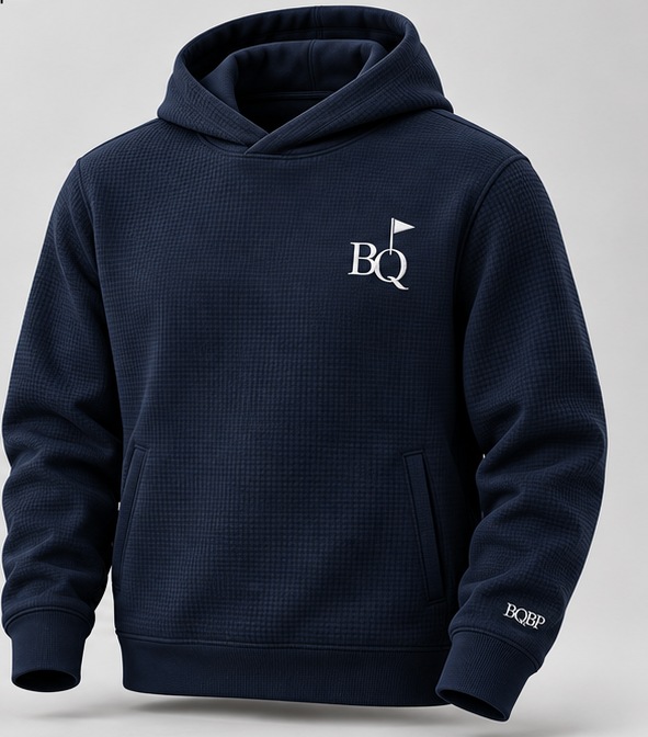 Navy Waffle BQ hoodie design preview